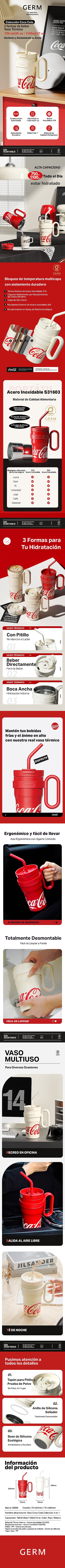 Vaso térmico Mega Tumbler Hidrato Germ x Coca-Cola 750ml / 37.2 Oz