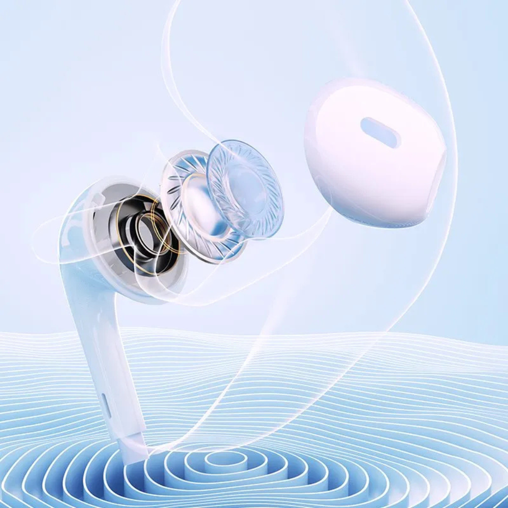 Audífonos Con Cable Qcy Semi-In-Ear Lh1 Blanco