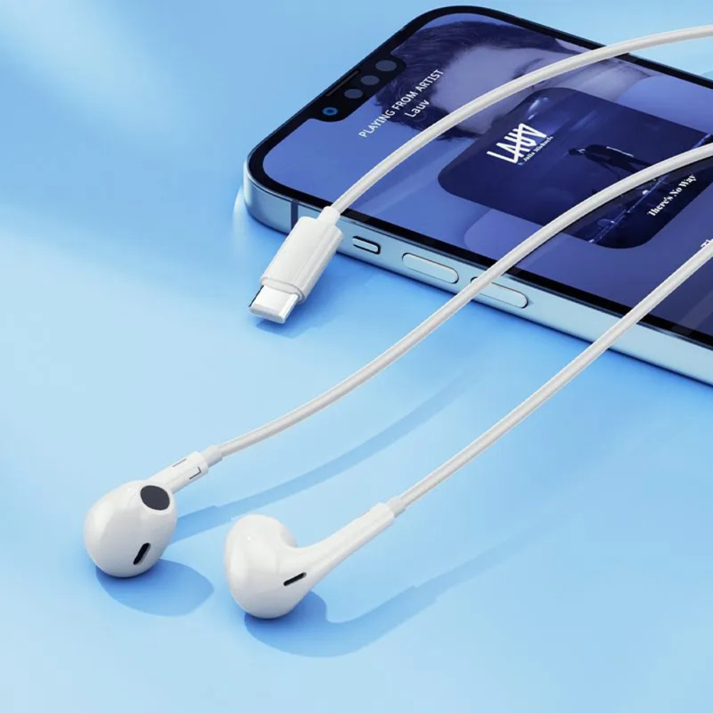 Audífonos Con Cable Qcy Semi-In-Ear Lh1 Blanco