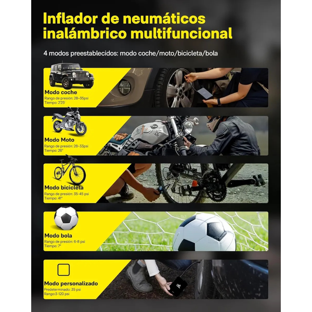 Compresor De Aire Portátil Eléctrico
