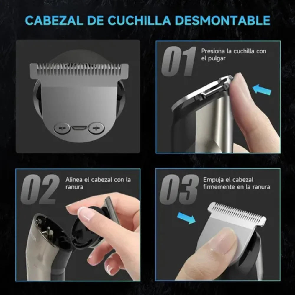 Cortadora De Cabello Recargable Para Uso Doméstico Y Profesional