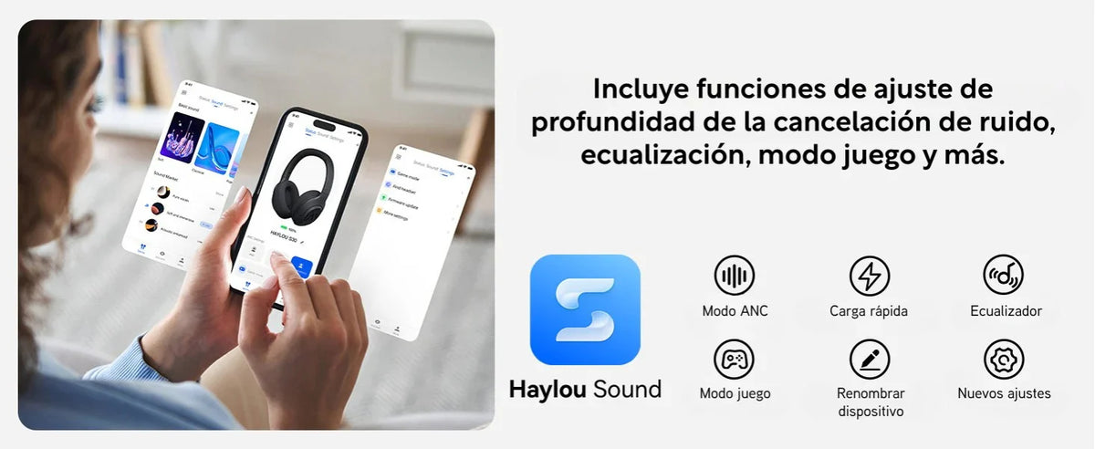 Haylou S30 Pro Audífonos Inalámbricos De Diadema Con Micrófono Azul Oscuro