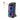 Parlante Bluetooth Tronsmart Halo 300 240W con Luces Parlante Tronsmart Halo 300 de frente con luces LED circulares encendidas en tonos azules y púrpuras, mostrando su diseño vertical y ruedas.