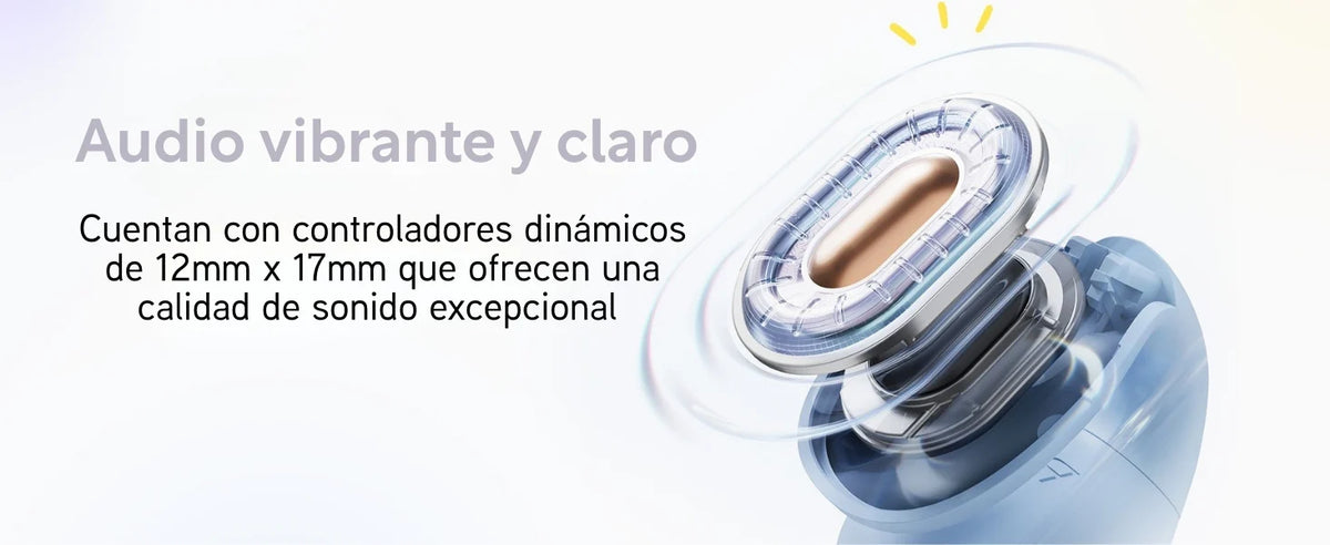 QCY Crossky C10 Auriculares Bluetooth con Clip para la Oreja Blanco