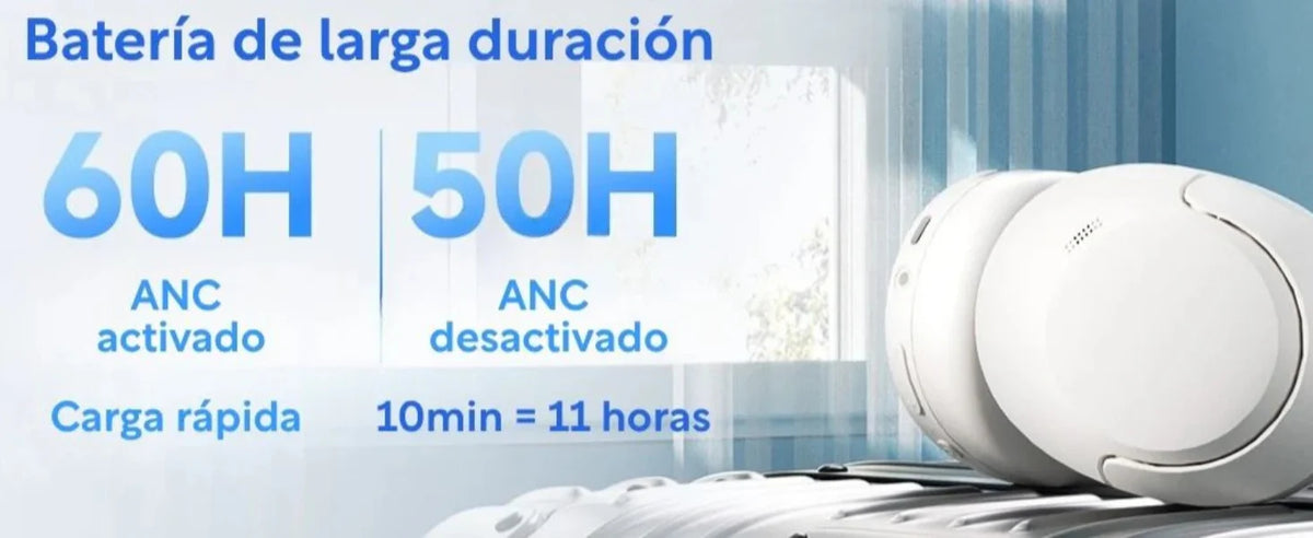 Qcy H3 Lite Anc Auriculares Bluetooth 5.3 Diadema Plegables