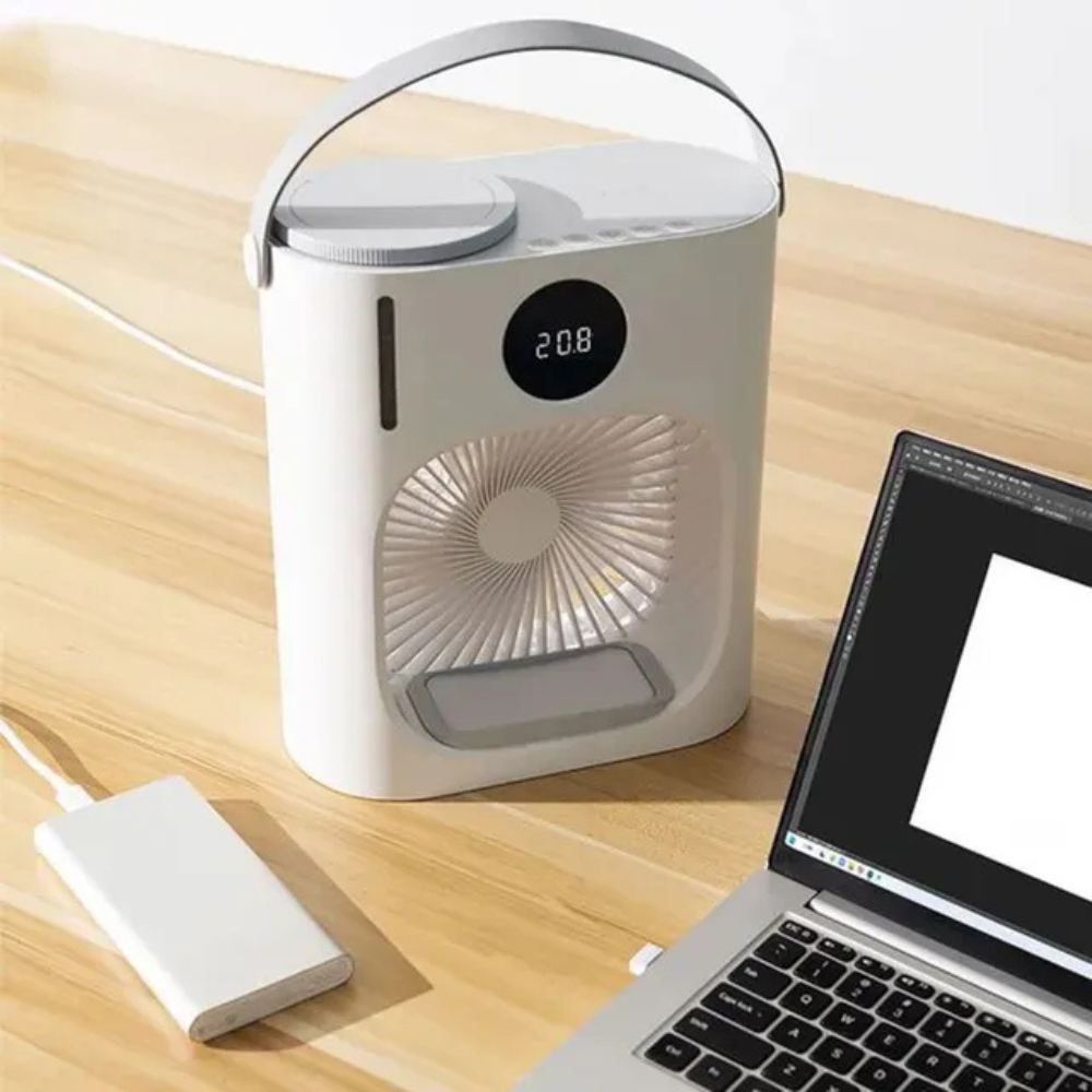 Ventilador Silencioso Agua Portable Con Humidificador Tipo-c