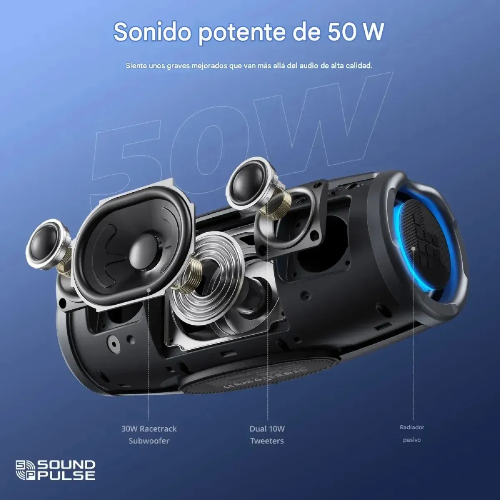 Tronsmart Mirtune S100 Parlante Portátil Bluetooth 50w Ipx7