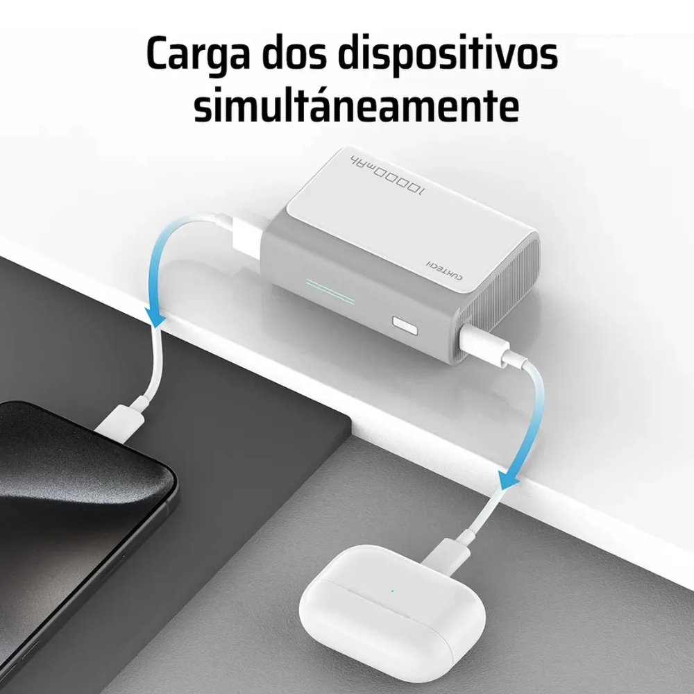 Power Bank 10000Mah 30W Carga Rápida