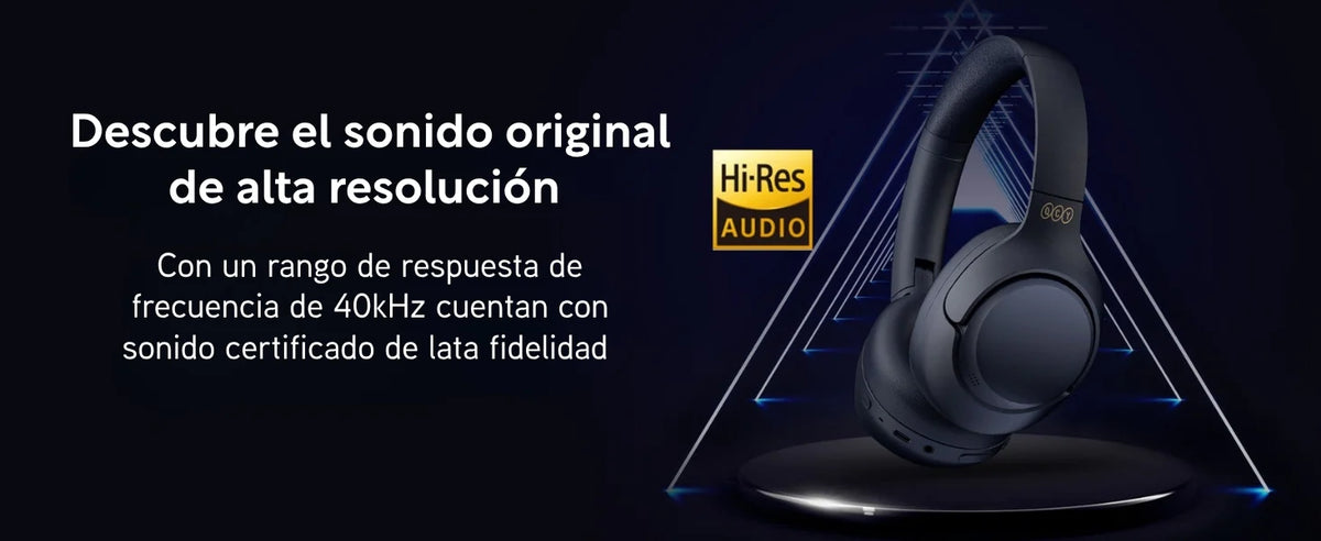 QCY H3 Audífonos Inalámbricos de Diadema ANC con Cancelación de Ruido