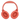 Vista frontal de audífonos QCY H3 ANC color rojo coral con indicadores L y R en las almohadillas. #color_naranja