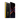 Smartphone POCO X7 5G negro con detalles laterales y marco amarillo, mostrado de forma combinada con su pantalla encendida y mostrando el logo POCO dorado en la parte trasera.