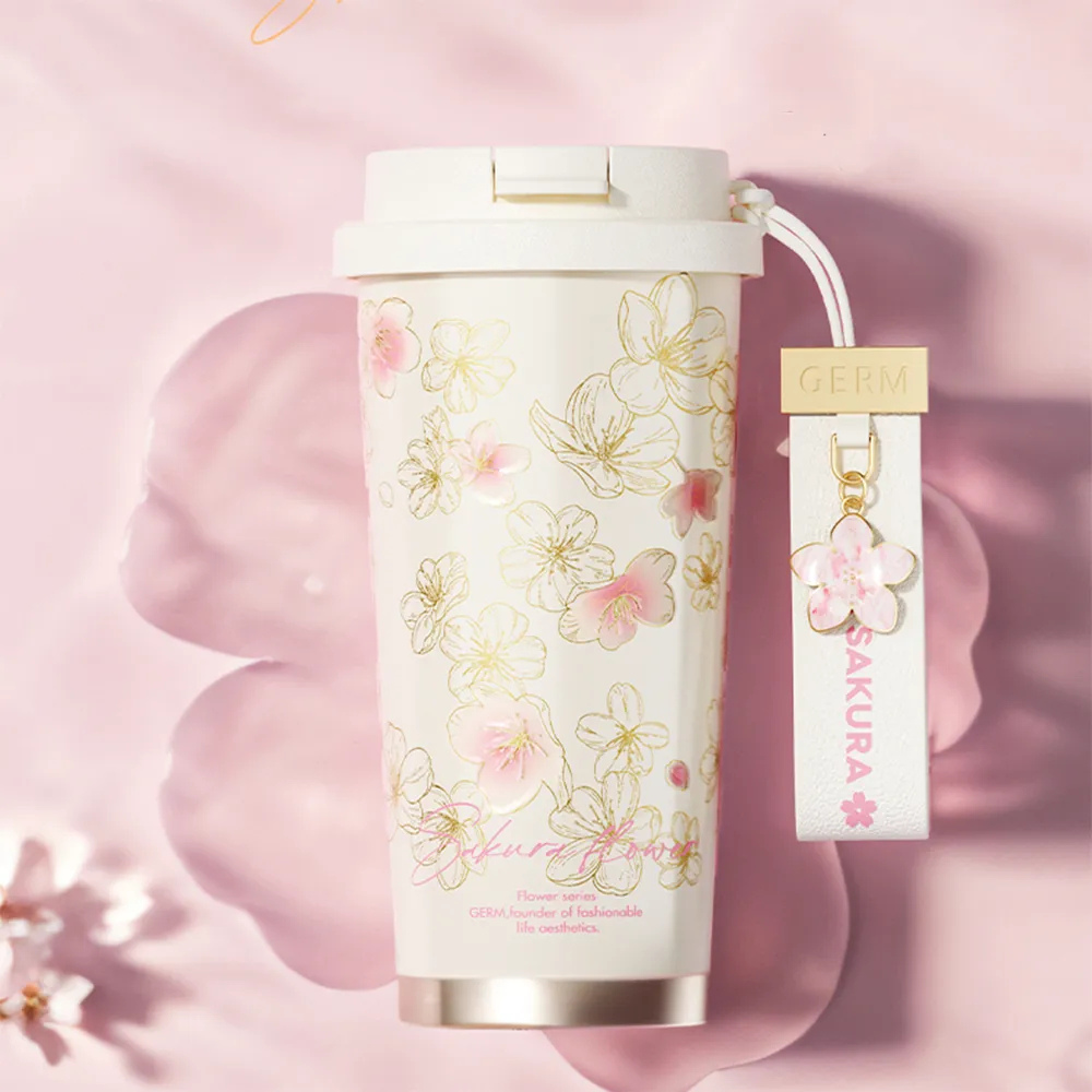 Termo Botella Agua Fría O Caliente 500 Ml Sakura Beige