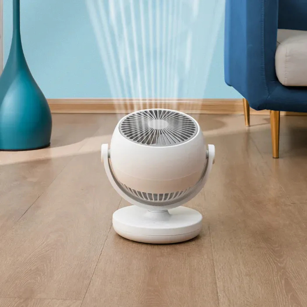 Ventilador De Mesa Portable Remoto Y Luz Carga Tipo-c