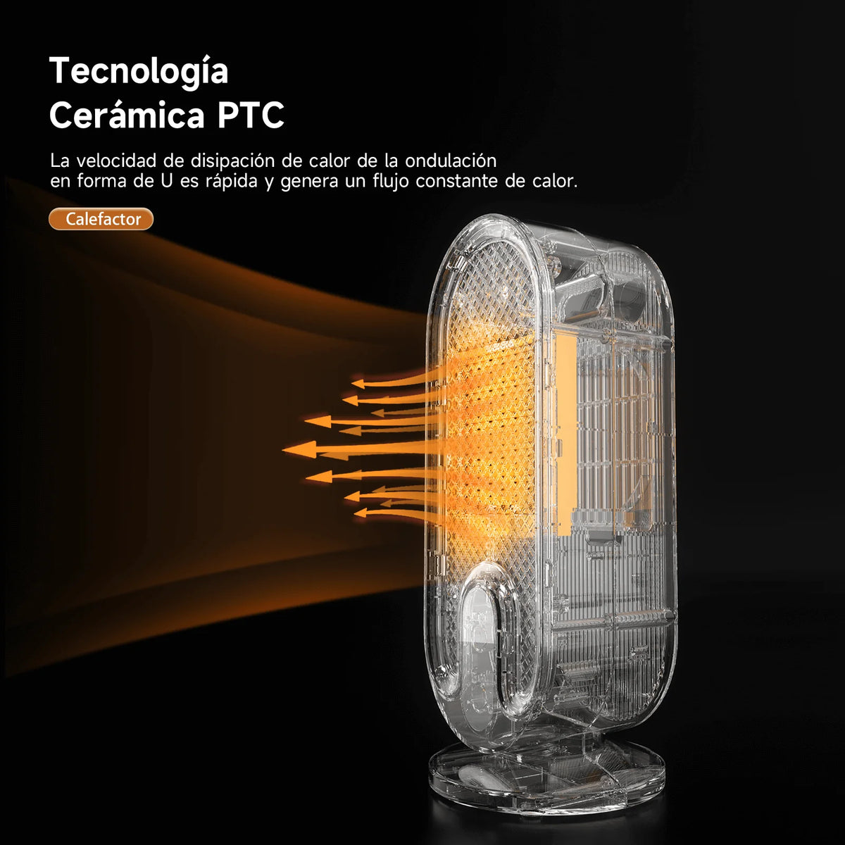 Calefactor Eléctrico H6 Con Termostato Y Temporizador Blanco