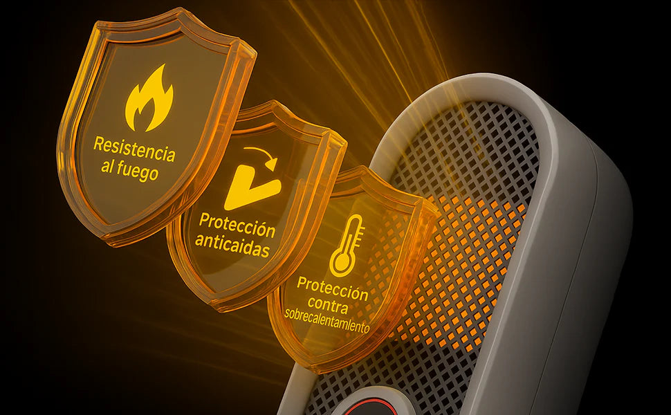 Calefactor Eléctrico H6 Con Termostato Y Temporizador Blanco