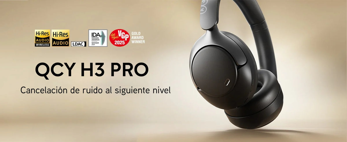 Qcy H3 Pro Anc Auriculares Bt 5.4 Conexión Dual 50Db Hi-Res